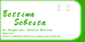 bettina sebesta business card